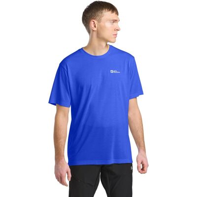 Funktionsshirt JACK WOLFSKIN "VONNAN S/S T M", Herren, Gr. S, blau (vibrant blau), Obermaterial: 100% Polyester, Shirts Funktionsshirt, für warme Temperaturen, atmungsaktiv, feuchtigkeitsregulierend Funktionsshirt JACK WOLFSKIN "VONNAN S/S T M", Herren, Gr. S, blau (vibrant blau), Obermaterial: 100% Polyester, Shirts Funktionsshirt, für warme Temperaturen, atmungsaktiv, feuchtigkeitsregulierend