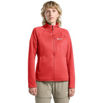 Fleecejacke JACK WOLFSKIN "TAIGA FZ W", Damen, Gr. L, rot (vibrant rot), Fleece, Obermaterial: 100% Polyester, hoch geschlossener Ausschnitt, Raglanärmel, Jacken Fleecejacke, für warmes oder wechselhaftes Wetter, weiches Material, atmungsaktiv Fleecejacke JACK WOLFSKIN "TAIGA FZ W", Damen, Gr. L, rot (vibrant rot), Fleece, Obermaterial: 100% Polyester, hoch geschlossener Ausschnitt, Raglanärmel, Jacken Fleecejacke, für warmes oder wechselhaftes Wetter, weiches Material, atmungsaktiv