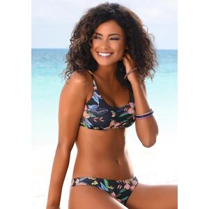 Bustier-Bikini-Top LASCANA "Malia", Damen, Gr. 32, N-Gr, grau (anthrazit, bedruckt), Microfaser, Microfaser, Polyamid, bedruckt, floral, Bikini-Oberteile Bustier-Bikini-Top, mit tropischem Print Bustier-Bikini-Top LASCANA "Malia", Damen, Gr. 32, N-Gr, grau (anthrazit, bedruckt), Microfaser, Microfaser, Polyamid, bedruckt, floral, Bikini-Oberteile Bustier-Bikini-Top, mit tropischem Print