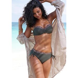 Bügel-Bandeau-Bikini-Top LASCANA "Adelin", Damen, Gr. 38, Cup C, grün (oliv, leo), Elasthan, Recycling-Polyamid, unifarben, Bikini-Oberteile Bügel-Bandeau-Bikini-Top, mit bedruckten Einsätzen Bügel-Bandeau-Bikini-Top LASCANA "Adelin", Damen, Gr. 38, Cup C, grün (oliv, leo), Elasthan, Recycling-Polyamid, unifarben, Bikini-Oberteile Bügel-Bandeau-Bikini-Top, mit bedruckten Einsätzen