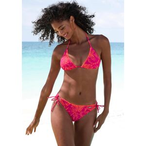 Triangel-Bikini VENICE BEACH "Kensi", Damen, Gr. 34, Cup A/B, bunt (orange, pink bedruckt), Xtra Life LYCRA, bedruckt, kontrastfarbene Details, Bikini-Sets Triangel-Bikini, mit kontrastfarbener Häkelkante Triangel-Bikini VENICE BEACH "Kensi", Damen, Gr. 34, Cup A/B, bunt (orange, pink bedruckt), Xtra Life LYCRA, bedruckt, kontrastfarbene Details, Bikini-Sets Triangel-Bikini, mit kontrastfarbener Häkelkante