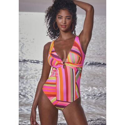 Badeanzug BRUNO BANANI, Damen, Gr. 36, Cup C/D, orange (orange bedruckt), Obermaterial: 80% Polyester, 20% Elasthan. Futter: 100% Polyamid. Miedereinsatz: 78% Polyamid, 22% Elasthan, bedruckt, Badeanzüge Badeanzug, mit edlem Zierring Badeanzug BRUNO BANANI, Damen, Gr. 36, Cup C/D, orange (orange bedruckt), Obermaterial: 80% Polyester, 20% Elasthan. Futter: 100% Polyamid. Miedereinsatz: 78% Polyamid, 22% Elasthan, bedruckt, Badeanzüge Badeanzug, mit edlem Zierring