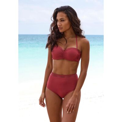 Bügel-Bandeau-Bikini-Top S.OLIVER "Aiko", Damen, Gr. 38, Cup C, rot (rostrot), Microfaser, Microfaser, Polyamid, unifarben, Bikini-Oberteile Bügel-Bandeau-Bikini-Top, mit Häkeloptik Bügel-Bandeau-Bikini-Top S.OLIVER "Aiko", Damen, Gr. 38, Cup C, rot (rostrot), Microfaser, Microfaser, Polyamid, unifarben, Bikini-Oberteile Bügel-Bandeau-Bikini-Top, mit Häkeloptik