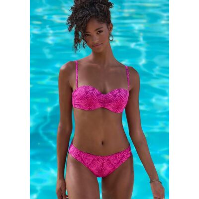Bügel-Bandeau-Bikini-Top JETTE "Floretta", Damen, Gr. 42, Cup B, lila (beere bedruckt), Recycling-Polyamid, bedruckt, Bikini-Oberteile Bügel-Bandeau-Bikini-Top, in Ton in Ton-Harmonie Bügel-Bandeau-Bikini-Top JETTE "Floretta", Damen, Gr. 42, Cup B, lila (beere bedruckt), Recycling-Polyamid, bedruckt, Bikini-Oberteile Bügel-Bandeau-Bikini-Top, in Ton in Ton-Harmonie