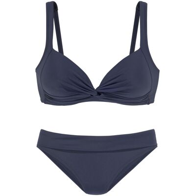 Triangel-Bikini LASCANA, Damen, Gr. 34, Cup A, blau (marine), Polyamid, unifarben, Bikini-Sets Triangel-Bikini, in Bralette-Form Triangel-Bikini LASCANA, Damen, Gr. 34, Cup A, blau (marine), Polyamid, unifarben, Bikini-Sets Triangel-Bikini, in Bralette-Form