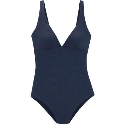 Badeanzug S.OLIVER "Olivia", Damen, Gr. 38, Cup A/B, blau (marine), Obermaterial: 94% Polyester, 6% Elasthan. Futter: 90% Polyester, 10% Elasthan, Strukturmuster, Badeanzüge Badeanzug, Mit Muschelstruktur Badeanzug S.OLIVER "Olivia", Damen, Gr. 38, Cup A/B, blau (marine), Obermaterial: 94% Polyester, 6% Elasthan. Futter: 90% Polyester, 10% Elasthan, Strukturmuster, Badeanzüge Badeanzug, Mit Muschelstruktur
