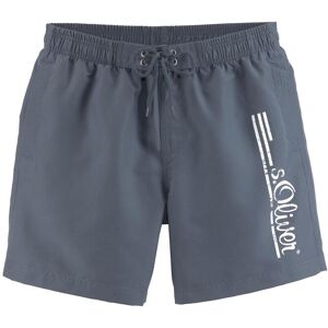 Badeshorts S.OLIVER "Philip", Herren, Gr. XXL (58/60), N-Gr, blau, Microfaser, Polyester, unifarben, Badehosen Badeshorts, mit Logo-Print im Used-Look Badeshorts S.OLIVER "Philip", Herren, Gr. XXL (58/60), N-Gr, blau, Microfaser, Polyester, unifarben, Badehosen Badeshorts, mit Logo-Print im Used-Look