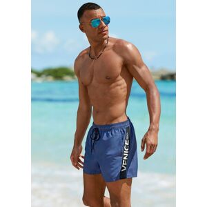 Badeshorts VENICE BEACH, Herren, Gr. XL (54/56), N-Gr, blau (rauchblau), Microfaser, Recycling-Polyester, unifarben mit Farbeinsatz, Badehosen Badeshorts, mit grossem Markenschriftzug Badeshorts VENICE BEACH, Herren, Gr. XL (54/56), N-Gr, blau (rauchblau), Microfaser, Recycling-Polyester, unifarben mit Farbeinsatz, Badehosen Badeshorts, mit grossem Markenschriftzug