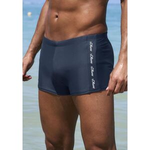Boxer-Badehose S.OLIVER, Herren, Gr. 4, N-Gr, blau (marine), Recycling-Polyamid, unifarben, Badehosen Boxer-Badehose, mit Markenschriftzügen Boxer-Badehose S.OLIVER, Herren, Gr. 4, N-Gr, blau (marine), Recycling-Polyamid, unifarben, Badehosen Boxer-Badehose, mit Markenschriftzügen