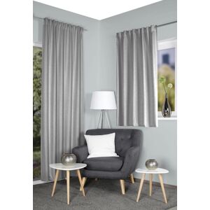 HOME WOHNIDEEN ESKAMIO Silber Gardine - Großes Leinen-Thermo-Design HOME WOHNIDEEN ESKAMIO Silber Gardine - Großes Leinen-Thermo-Design