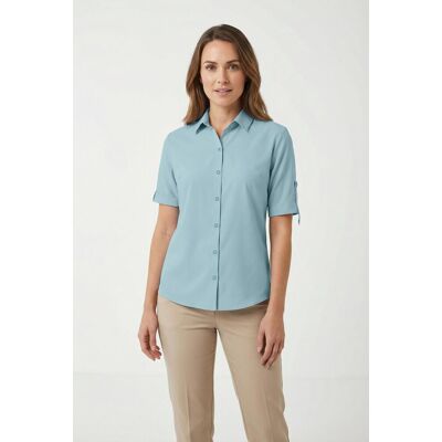 Funktionsbluse KILLTEC "KOS 85 WMN WVN SHRT", Damen, Gr. 38, hell ocean, Obermaterial: 100% Polyester, Blusen Funktionsbluse, sportliche Passform, für Freizeitaktivitäten, aus Polyester Funktionsbluse KILLTEC "KOS 85 WMN WVN SHRT", Damen, Gr. 38, hell ocean, Obermaterial: 100% Polyester, Blusen Funktionsbluse, sportliche Passform, für Freizeitaktivitäten, aus Polyester