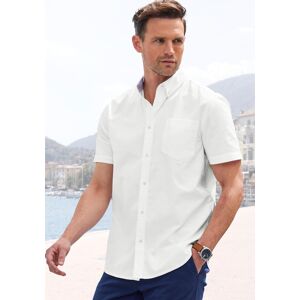 H.I.S. Kurzarmhemd H.I.S "regular-fit", Herren, Gr. XXL (45/46), N-Gr, weiss (sanftes weiß), Web, Obermaterial: 100% Baumwolle, unifarben, regular fit, Rundhals, abgesteppte Kante, Hemden Kurzarmhemd, mit Button-down-Kragen, reine Baumwolle H.I.S. Kurzarmhemd H.I.S "regular-fit", Herren, Gr. XXL (45/46), N-Gr, weiss (sanftes weiß), Web, Obermaterial: 100% Baumwolle, unifarben, regular fit, Rundhals, abgesteppte Kante, Hemden Kurzarmhemd, mit Button-down-Kragen, reine Baumwolle