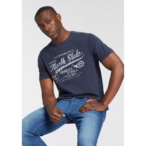 T-Shirt MAN'S WORLD, Herren, Gr. 5XL (72/74), blau (dunkelblau), Single Jersey, Obermaterial: 100% Baumwolle, bedruckt, normal, Rundhals, Shirts T-Shirt, Kurzarm, bedruckt, Rundhalsausschnitt, aus Single Jersey T-Shirt MAN'S WORLD, Herren, Gr. 5XL (72/74), blau (dunkelblau), Single Jersey, Obermaterial: 100% Baumwolle, bedruckt, normal, Rundhals, Shirts T-Shirt, Kurzarm, bedruckt, Rundhalsausschnitt, aus Single Jersey