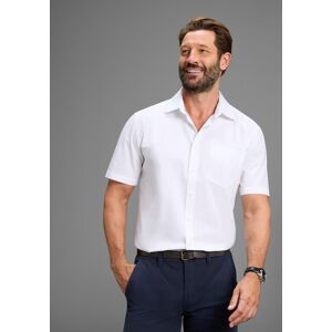 Kurzarmhemd MAN'S WORLD, Herren, Gr. 39/40 (M), N-Gr, weiss (weiß, leicht transparent), Obermaterial: 55% Baumwolle, 45% Polyester, unifarben, Basic, normal, gerader Abschluss, Hemden Kurzarmhemd, Kurzarm Kurzarmhemd MAN'S WORLD, Herren, Gr. 39/40 (M), N-Gr, weiss (weiß, leicht transparent), Obermaterial: 55% Baumwolle, 45% Polyester, unifarben, Basic, normal, gerader Abschluss, Hemden Kurzarmhemd, Kurzarm