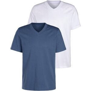 T-Shirt KANGAROOS "Regular Fit", Herren, Gr. M (48/50), blau (blau, weiß), Jersey, Obermaterial: 100% Baumwolle, unifarben, Basic, regular fit normal, V-Ausschnitt, abgesteppte Kante, Shirts T-Shirt, Freizeitshirt mit Kurzarm, V-Ausschnitt aus reine Baumw T-Shirt KANGAROOS "Regular Fit", Herren, Gr. M (48/50), blau (blau, weiß), Jersey, Obermaterial: 100% Baumwolle, unifarben, Basic, regular fit normal, V-Ausschnitt, abgesteppte Kante, Shirts T-Shirt, Freizeitshirt mit Kurzarm, V-Ausschnitt aus reine Baumw