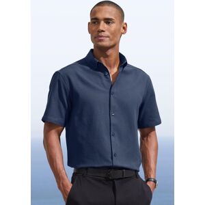 H.I.S. Kurzarmhemd H.I.S "Regular Fit", Herren, Gr. XXL (45/46), N-Gr, blau (dunkelblau), Web, Obermaterial: 100% Baumwolle, unifarben, regular fit, Rundhals, abgesteppte Kante, Hemden Kurzarmhemd, in hochwertiger Struktur Optik H.I.S. Kurzarmhemd H.I.S "Regular Fit", Herren, Gr. XXL (45/46), N-Gr, blau (dunkelblau), Web, Obermaterial: 100% Baumwolle, unifarben, regular fit, Rundhals, abgesteppte Kante, Hemden Kurzarmhemd, in hochwertiger Struktur Optik