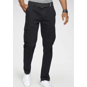 H.I.S. Cargohose H.I.S, Herren, Gr. 31, N-Gr, schwarz, Web, Obermaterial: 98% Baumwolle, 2% Elasthan, unifarben, regular fit lang, Hosen Cargohose H.I.S. Cargohose H.I.S, Herren, Gr. 31, N-Gr, schwarz, Web, Obermaterial: 98% Baumwolle, 2% Elasthan, unifarben, regular fit lang, Hosen Cargohose