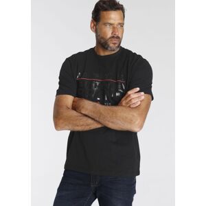T-Shirt MAN'S WORLD, Herren, Gr. 5XL (72/74), schwarz, Single Jersey, Obermaterial: 100% Baumwolle, bedruckt, normal, Rundhals, Shirts T-Shirt, Kurzarm, mit Print, Rundhals, aus Baumwolle, auch in grossen Grössen T-Shirt MAN'S WORLD, Herren, Gr. 5XL (72/74), schwarz, Single Jersey, Obermaterial: 100% Baumwolle, bedruckt, normal, Rundhals, Shirts T-Shirt, Kurzarm, mit Print, Rundhals, aus Baumwolle, auch in grossen Grössen