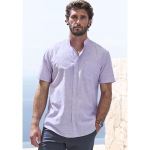 H.I.S. Kurzarmhemd H.I.S, Herren, Gr. XL (43/44), N-Gr, lila, Web, Obermaterial: 100% Baumwolle, unifarben, regular fit, Rundhals, abgesteppte Kante, Hemden Kurzarmhemd, Regular Fit, Stehkragenhemd mit Brusttasche, reine Baumwolle H.I.S. Kurzarmhemd H.I.S, Herren, Gr. XL (43/44), N-Gr, lila, Web, Obermaterial: 100% Baumwolle, unifarben, regular fit, Rundhals, abgesteppte Kante, Hemden Kurzarmhemd, Regular Fit, Stehkragenhemd mit Brusttasche, reine Baumwolle