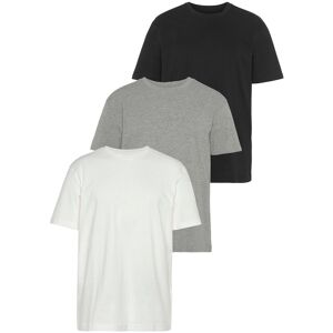 T-Shirt MAN'S WORLD "neue Farben", Herren, Gr. 60/62 (XXL), weiss (weiß, grau, meliert, schwarz), Single Jersey, Obermaterial: 100% Baumwolle. Obermaterial Melange: 90% Baumwolle, 10% Viskose. Obermaterial weiss: 100% Baumwolle, meliert, unifarben, Basic, T-Shirt MAN'S WORLD "neue Farben", Herren, Gr. 60/62 (XXL), weiss (weiß, grau, meliert, schwarz), Single Jersey, Obermaterial: 100% Baumwolle. Obermaterial Melange: 90% Baumwolle, 10% Viskose. Obermaterial weiss: 100% Baumwolle, meliert, unifarben, Basic,