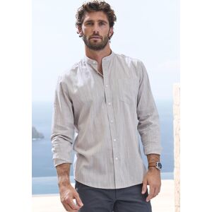 H.I.S. Langarmhemd H.I.S, Herren, Gr. L (41/42), N-Gr, beige, Web, Obermaterial: 100% Baumwolle, unifarben, regular fit, Rundhals, Manschette, Hemden Langarmhemd, Regular Fit, Stehkragenhemd mit Brusttasche, reine Baumwolle H.I.S. Langarmhemd H.I.S, Herren, Gr. L (41/42), N-Gr, beige, Web, Obermaterial: 100% Baumwolle, unifarben, regular fit, Rundhals, Manschette, Hemden Langarmhemd, Regular Fit, Stehkragenhemd mit Brusttasche, reine Baumwolle