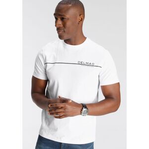 T-Shirt DELMAO, Herren, Gr. XL (56/58), weiss (weiß), Single Jersey, Obermaterial: 100% Baumwolle, bedruckt, normal, Rundhals, abgesteppte Kante, Shirts T-Shirt, Kurzarm, mit coolem Print, Rundhalsausschnitt, aus 100% Baumwolle T-Shirt DELMAO, Herren, Gr. XL (56/58), weiss (weiß), Single Jersey, Obermaterial: 100% Baumwolle, bedruckt, normal, Rundhals, abgesteppte Kante, Shirts T-Shirt, Kurzarm, mit coolem Print, Rundhalsausschnitt, aus 100% Baumwolle