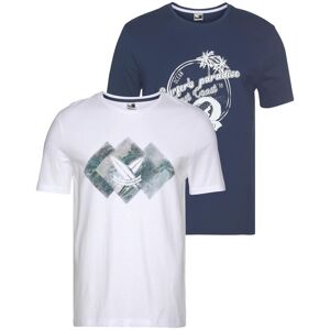 T-Shirt OCEAN SPORTSWEAR, Herren, Gr. M (48/50), weiss (weiß, blau), Single Jersey, Obermaterial: 100% Baumwolle, bedruckt, unifarben, Basic schmal, Rundhals, Shirts T-Shirt, kurzärmelig, schmal geschnitten, mit Print, Rundhalsausschnitt T-Shirt OCEAN SPORTSWEAR, Herren, Gr. M (48/50), weiss (weiß, blau), Single Jersey, Obermaterial: 100% Baumwolle, bedruckt, unifarben, Basic schmal, Rundhals, Shirts T-Shirt, kurzärmelig, schmal geschnitten, mit Print, Rundhalsausschnitt