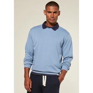 Sweatshirt KANGAROOS "mit Rundhalsausschnitt", Herren, Gr. S (44/46), blau (hellblau), angeraute Sweatware, Obermaterial: 60% Baumwolle, 40% Polyester, unifarben, bequem normal, Rundhals, angesetztes Bündchen, Sweatshirts Sweatshirt, mit coolem Rippeinsat Sweatshirt KANGAROOS "mit Rundhalsausschnitt", Herren, Gr. S (44/46), blau (hellblau), angeraute Sweatware, Obermaterial: 60% Baumwolle, 40% Polyester, unifarben, bequem normal, Rundhals, angesetztes Bündchen, Sweatshirts Sweatshirt, mit coolem Rippeinsat