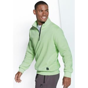 Sweatshirt JOHN DEVIN, Herren, Gr. M (48/50), grün (hellgrün), angeraute Sweatware, Obermaterial: 60% Baumwolle, 40% Polyester, unifarben, bequem normal, Rundhals, angesetztes Bündchen, Sweatshirts Sweatshirt, Troyer mit schwarzem Reissverschluss am Krage Sweatshirt JOHN DEVIN, Herren, Gr. M (48/50), grün (hellgrün), angeraute Sweatware, Obermaterial: 60% Baumwolle, 40% Polyester, unifarben, bequem normal, Rundhals, angesetztes Bündchen, Sweatshirts Sweatshirt, Troyer mit schwarzem Reissverschluss am Krage
