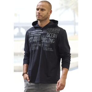 Kapuzenshirt JOHN DEVIN, Herren, Gr. M, schwarz (schwarz beruckt), Slub, Obermaterial: 100% Baumwolle, bedruckt, regular fit, Rundhals, abgesteppte Kante, Shirts Kapuzenshirt, Langarmshirt bedruckt mit Kapuze aus strukturierter Baumwoll-Qualität Kapuzenshirt JOHN DEVIN, Herren, Gr. M, schwarz (schwarz beruckt), Slub, Obermaterial: 100% Baumwolle, bedruckt, regular fit, Rundhals, abgesteppte Kante, Shirts Kapuzenshirt, Langarmshirt bedruckt mit Kapuze aus strukturierter Baumwoll-Qualität