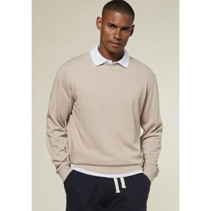 Sweatshirt KANGAROOS "mit Rundhalsausschnitt", Herren, Gr. S (44/46), beige, angeraute Sweatware, Obermaterial: 60% Baumwolle, 40% Polyester, unifarben, bequem normal, Rundhals, angesetztes Bündchen, Sweatshirts Sweatshirt, mit coolem Rippeinsatz am Aussc Sweatshirt KANGAROOS "mit Rundhalsausschnitt", Herren, Gr. S (44/46), beige, angeraute Sweatware, Obermaterial: 60% Baumwolle, 40% Polyester, unifarben, bequem normal, Rundhals, angesetztes Bündchen, Sweatshirts Sweatshirt, mit coolem Rippeinsatz am Aussc