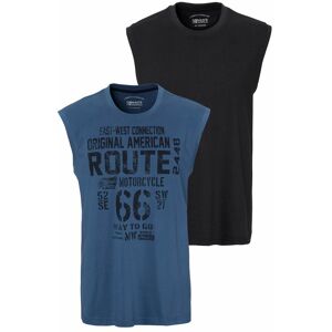 Muscleshirt MAN'S WORLD, Herren, Gr. XL (56/58), schwarz (blau, schwarz), Single Jersey, Obermaterial: 100% Baumwolle, bedruckt, Basic, regular fit, Rundhals, Shirts Muscleshirt, ärmellos, bedruckt, Rundhalsausschnitt, aus 100% Baumwolle Muscleshirt MAN'S WORLD, Herren, Gr. XL (56/58), schwarz (blau, schwarz), Single Jersey, Obermaterial: 100% Baumwolle, bedruckt, Basic, regular fit, Rundhals, Shirts Muscleshirt, ärmellos, bedruckt, Rundhalsausschnitt, aus 100% Baumwolle