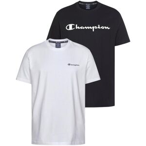T-Shirt CHAMPION, Herren, Gr. XS, schwarz-weiss (schwarz, weiß), Obermaterial: 100% Baumwolle, Basic hüftlang, Rundhals, Shirts T-Shirt T-Shirt CHAMPION, Herren, Gr. XS, schwarz-weiss (schwarz, weiß), Obermaterial: 100% Baumwolle, Basic hüftlang, Rundhals, Shirts T-Shirt
