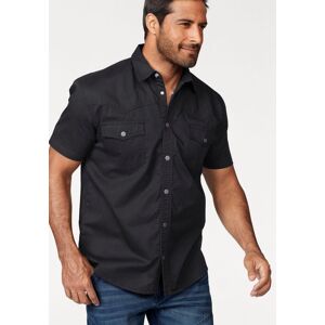 Kurzarmhemd ARIZONA, Herren, Gr. 43/44 (XL), N-Gr, schwarz, Obermaterial: 100% Baumwolle, unifarben, Basic, normal normal, Hemden Kurzarmhemd, im Western-Stil Kurzarmhemd ARIZONA, Herren, Gr. 43/44 (XL), N-Gr, schwarz, Obermaterial: 100% Baumwolle, unifarben, Basic, normal normal, Hemden Kurzarmhemd, im Western-Stil