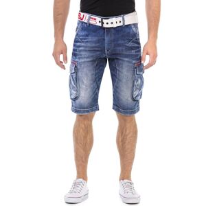 Jeansshorts CIPO & BAXX, Herren, Gr. 29, N-Gr, blau, Denim/Jeans, Obermaterial: 98% Baumwolle, 2% Elasthan, Abriebeffekte, Destroyed-Effekte, normal kniebedeckend, Jeans Jeansshorts, in Denim, mit Cargotaschen Jeansshorts CIPO & BAXX, Herren, Gr. 29, N-Gr, blau, Denim/Jeans, Obermaterial: 98% Baumwolle, 2% Elasthan, Abriebeffekte, Destroyed-Effekte, normal kniebedeckend, Jeans Jeansshorts, in Denim, mit Cargotaschen