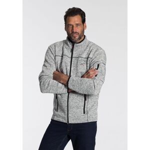 Strickfleecejacke MAN'S WORLD, Herren, Gr. 5XL (72/74), grau (hellgrau meliert), Obermaterial: 100% Polyester, normal, Jacken Strickfleecejacke, für die Übergangszeit, mit Reissverschlusstaschen, mit Stehkragen Strickfleecejacke MAN'S WORLD, Herren, Gr. 5XL (72/74), grau (hellgrau meliert), Obermaterial: 100% Polyester, normal, Jacken Strickfleecejacke, für die Übergangszeit, mit Reissverschlusstaschen, mit Stehkragen