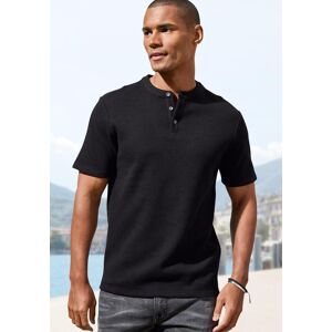 T-Shirt JOHN DEVIN "Kurzarm-Poloshirt aus Struktur-Qualität", Herren, Gr. 3XL (64/66), schwarz, Obermaterial: 83% Baumwolle, 16% Polyester, 1% Elasthan, Strukturmuster, regular fit normal, Rundhals, abgesteppte Kante, Shirts T-Shirt, mit modischem Stehkra T-Shirt JOHN DEVIN "Kurzarm-Poloshirt aus Struktur-Qualität", Herren, Gr. 3XL (64/66), schwarz, Obermaterial: 83% Baumwolle, 16% Polyester, 1% Elasthan, Strukturmuster, regular fit normal, Rundhals, abgesteppte Kante, Shirts T-Shirt, mit modischem Stehkra