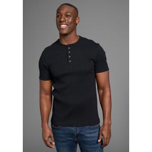 Henleyshirt BRUNO BANANI, Herren, Gr. XL (56/58), schwarz, Rippware, Obermaterial: 95% Baumwolle, 5% Elasthan, unifarben, Basic, regular fit, Rundhals, Shirts Henleyshirt, in elastischer Rippenqualität Henleyshirt BRUNO BANANI, Herren, Gr. XL (56/58), schwarz, Rippware, Obermaterial: 95% Baumwolle, 5% Elasthan, unifarben, Basic, regular fit, Rundhals, Shirts Henleyshirt, in elastischer Rippenqualität