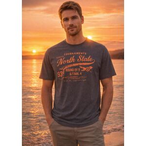 T-Shirt MAN'S WORLD, Herren, Gr. 4XL (68/70), grau (anthrazit, melange), Single Jersey, Obermaterial: 60% Baumwolle, 40% Polyester, bedruckt, meliert, normal, Rundhals, Shirts T-Shirt, Kurzarm, bedruckt, Rundhalsausschnitt, aus Single Jersey T-Shirt MAN'S WORLD, Herren, Gr. 4XL (68/70), grau (anthrazit, melange), Single Jersey, Obermaterial: 60% Baumwolle, 40% Polyester, bedruckt, meliert, normal, Rundhals, Shirts T-Shirt, Kurzarm, bedruckt, Rundhalsausschnitt, aus Single Jersey