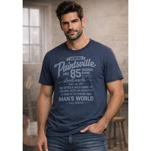 T-Shirt MAN'S WORLD, Herren, Gr. M (48/50), blau (nachtblau), Single Jersey, Obermaterial: 100% Baumwolle, bedruckt, normal, Rundhals, Shirts T-Shirt, Kurzarm, mit stylischem Print, Rundhalsausschnitt, aus Baumwolle T-Shirt MAN'S WORLD, Herren, Gr. M (48/50), blau (nachtblau), Single Jersey, Obermaterial: 100% Baumwolle, bedruckt, normal, Rundhals, Shirts T-Shirt, Kurzarm, mit stylischem Print, Rundhalsausschnitt, aus Baumwolle