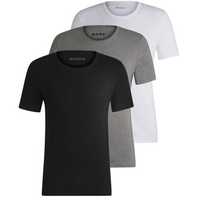T-Shirt BOSS "Rundhals BOSS ONE", Herren, Gr. XXL (56), bunt (assorted_pre, pack, grau, meliert, schwarz999), Jersey, Obermaterial: 100% Baumwolle, unifarben, Basic, Rundhals, eingesetzt normaler Saum, Shirts T-Shirt, mit dezentem BOSS Logo-Print T-Shirt BOSS "Rundhals BOSS ONE", Herren, Gr. XXL (56), bunt (assorted_pre, pack, grau, meliert, schwarz999), Jersey, Obermaterial: 100% Baumwolle, unifarben, Basic, Rundhals, eingesetzt normaler Saum, Shirts T-Shirt, mit dezentem BOSS Logo-Print