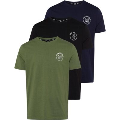 H.I.S. T-Shirt H.I.S, Herren, Gr. 5XL (72/74), schwarz, marine, olivgrün, Single Jersey, Obermaterial: 100% Baumwolle, bedruckt, schmal, Rundhals, gerader Abschluss, Shirts T-Shirt, schmal geschnitten, bedrucktes Design, aus 100% Baumwolle H.I.S. T-Shirt H.I.S, Herren, Gr. 5XL (72/74), schwarz, marine, olivgrün, Single Jersey, Obermaterial: 100% Baumwolle, bedruckt, schmal, Rundhals, gerader Abschluss, Shirts T-Shirt, schmal geschnitten, bedrucktes Design, aus 100% Baumwolle