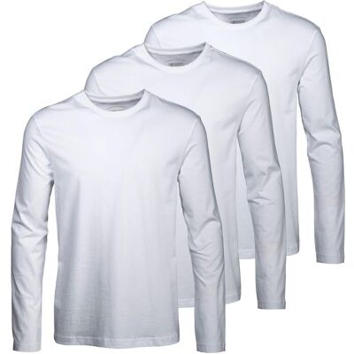 Langarmshirt MAN'S WORLD "neue Farbe ", Herren, Gr. 40/42 (XS), weiss (weiß), Single Jersey, Obermaterial: 100% Baumwolle, unifarben, Basic, regular fit, Rundhals, normaler Saum, Shirts Langarmshirt, Langarm, unifarben, aus Baumwolle, im 3er-Pack Langarmshirt MAN'S WORLD "neue Farbe ", Herren, Gr. 40/42 (XS), weiss (weiß), Single Jersey, Obermaterial: 100% Baumwolle, unifarben, Basic, regular fit, Rundhals, normaler Saum, Shirts Langarmshirt, Langarm, unifarben, aus Baumwolle, im 3er-Pack