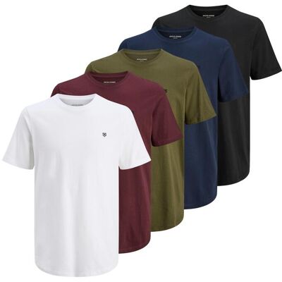 Rundhalsshirt JACK & JONES "JPRBLABRODY im 5er-Pack, mit Logodruck, Rundhals und atmungsaktiv", Herren, Gr. S, blau (navy), Single Jersey, Obermaterial: 100% Baumwolle, unifarben, normal normal, Rundhals, Shirts Rundhalsshirt, Rundhals, normal, Baumwolle Rundhalsshirt JACK & JONES "JPRBLABRODY im 5er-Pack, mit Logodruck, Rundhals und atmungsaktiv", Herren, Gr. S, blau (navy), Single Jersey, Obermaterial: 100% Baumwolle, unifarben, normal normal, Rundhals, Shirts Rundhalsshirt, Rundhals, normal, Baumwolle