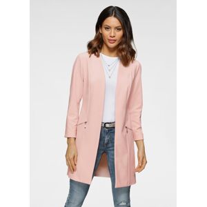 Longblazer LAURA SCOTT, Damen, Gr. 48, rosa, Jersey, Obermaterial: 95% Polyester, 5% Elasthan, figurbetont, tiefer V-Ausschnitt, Blazer Longblazer, mit Reissverschlüssen Longblazer LAURA SCOTT, Damen, Gr. 48, rosa, Jersey, Obermaterial: 95% Polyester, 5% Elasthan, figurbetont, tiefer V-Ausschnitt, Blazer Longblazer, mit Reissverschlüssen