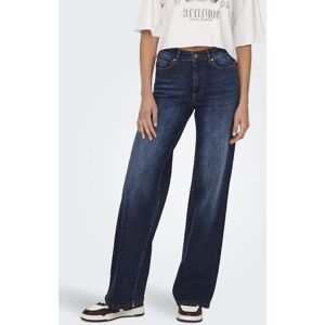 5-Pocket-Jeans ONLY "ONLMADISON – Weite Jeans mit hoher Taille und 5-Pocket-Design", Damen, Gr. XL (42), Länge 32, blau (dunkelblau denim), Denim/Jeans, Obermaterial: 92% Baumwolle, 6% Elastomultiester, 2% Elasthan, unifarben, Jeans 5-Pocket-Jeans, weit, 5-Pocket-Jeans ONLY "ONLMADISON – Weite Jeans mit hoher Taille und 5-Pocket-Design", Damen, Gr. XL (42), Länge 32, blau (dunkelblau denim), Denim/Jeans, Obermaterial: 92% Baumwolle, 6% Elastomultiester, 2% Elasthan, unifarben, Jeans 5-Pocket-Jeans, weit,