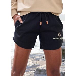 H.I.S. Sweatshorts H.I.S, Damen, Gr. 32/34, N-Gr, schwarz, Sweatware, Obermaterial: 60% Baumwolle, 40% Polyester, unifarben, bequem kurz, Hosen Sweatshorts, mit Kordelzug und Print, Loungewear H.I.S. Sweatshorts H.I.S, Damen, Gr. 32/34, N-Gr, schwarz, Sweatware, Obermaterial: 60% Baumwolle, 40% Polyester, unifarben, bequem kurz, Hosen Sweatshorts, mit Kordelzug und Print, Loungewear