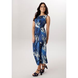 Midikleid ANISTON SELECTED, Damen, Gr. 38, N-Gr, royalblau, blau, marine, sanftes weiß, Jersey, Obermaterial: 95% Polyester, 5% Elasthan, bedruckt, geblümt, gemustert, figurumspielend wadenlang, Rundhals, Kleider Midikleid, hinten mit Reissverschluss zu s Midikleid ANISTON SELECTED, Damen, Gr. 38, N-Gr, royalblau, blau, marine, sanftes weiß, Jersey, Obermaterial: 95% Polyester, 5% Elasthan, bedruckt, geblümt, gemustert, figurumspielend wadenlang, Rundhals, Kleider Midikleid, hinten mit Reissverschluss zu s
