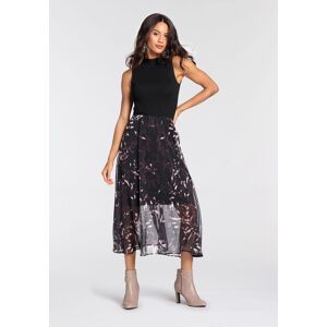 Abendkleid LAURA SCOTT, Damen, Gr. 46, N-Gr, schwarz (schwarz, taupe, brdx), Web, Obermaterial: 95% Viskose, 5% Elasthan. Futter: 100% Polyester. Rock: 100% Polyester, bedruckt, gemustert, mehrfarbig, transparent, unifarben, ausgestellt wadenlang, Rundhal Abendkleid LAURA SCOTT, Damen, Gr. 46, N-Gr, schwarz (schwarz, taupe, brdx), Web, Obermaterial: 95% Viskose, 5% Elasthan. Futter: 100% Polyester. Rock: 100% Polyester, bedruckt, gemustert, mehrfarbig, transparent, unifarben, ausgestellt wadenlang, Rundhal