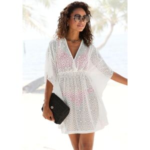 Longbluse LASCANA, Damen, Gr. 44, weiss (weiß), Spitze, Obermaterial: 95% Polyester, 5% Elasthan, transparent, unifarben, figurumspielend Po-bedeckend, tiefer V-Ausschnitt, Fledermausärmel, Blusen Longbluse, aus Lochspitze, lockeres Blusenkleid, Tunika Longbluse LASCANA, Damen, Gr. 44, weiss (weiß), Spitze, Obermaterial: 95% Polyester, 5% Elasthan, transparent, unifarben, figurumspielend Po-bedeckend, tiefer V-Ausschnitt, Fledermausärmel, Blusen Longbluse, aus Lochspitze, lockeres Blusenkleid, Tunika